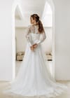 Свадебное платье Свадебное платье с кружевными рукавами и манжетами